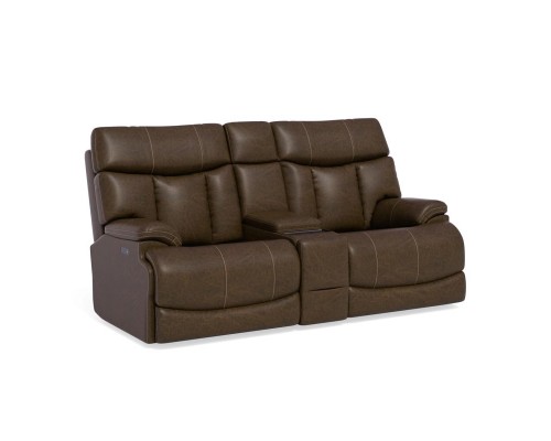 Clive Power Reclining Loveseat with Console and Power Headrests and Lumbar